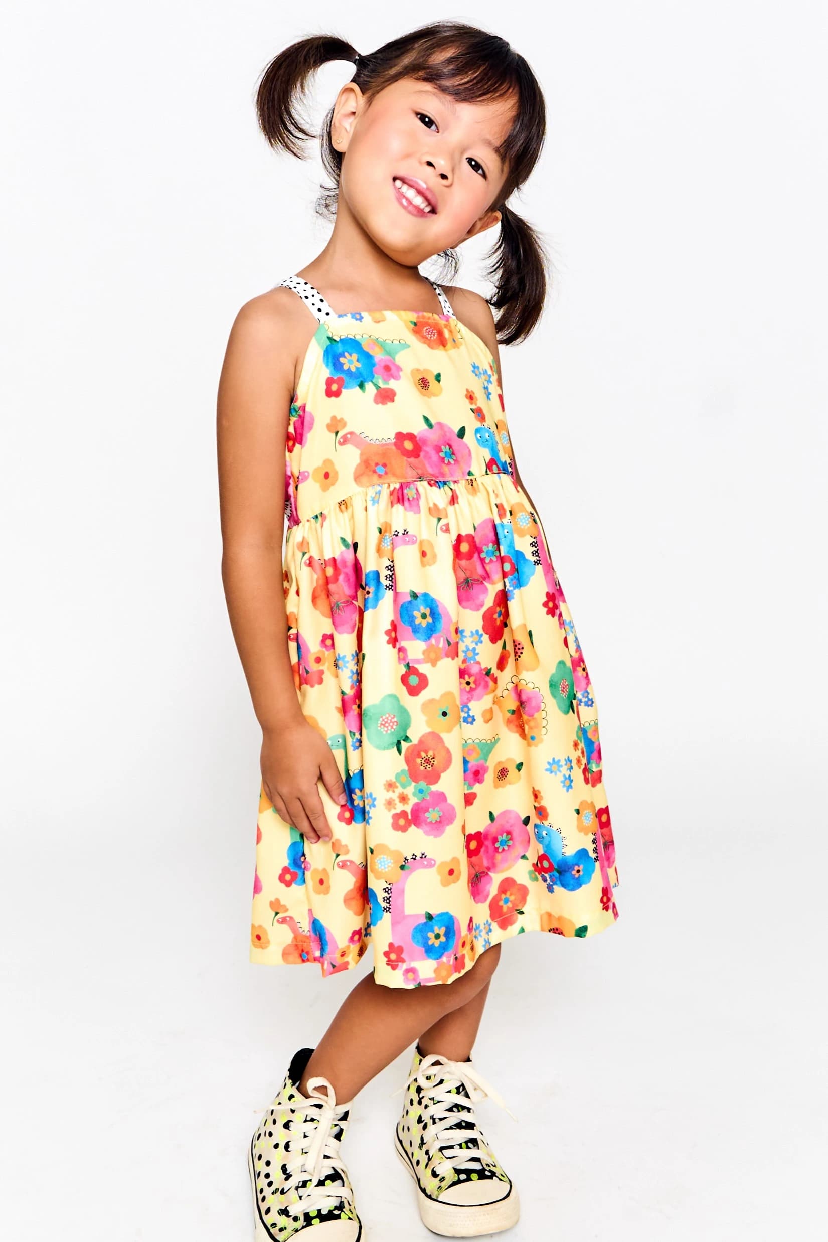 VESTIDO BOSQUE DE DINOS AMARELO 2