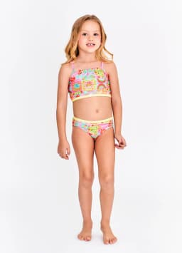 Miniatura BIQUINI PATCHFLORES ROSA E VERDE M 1