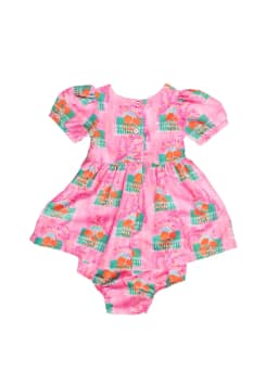 Miniatura VESTIDO E CALCINHA FLORES NA JANELA ROSA 3