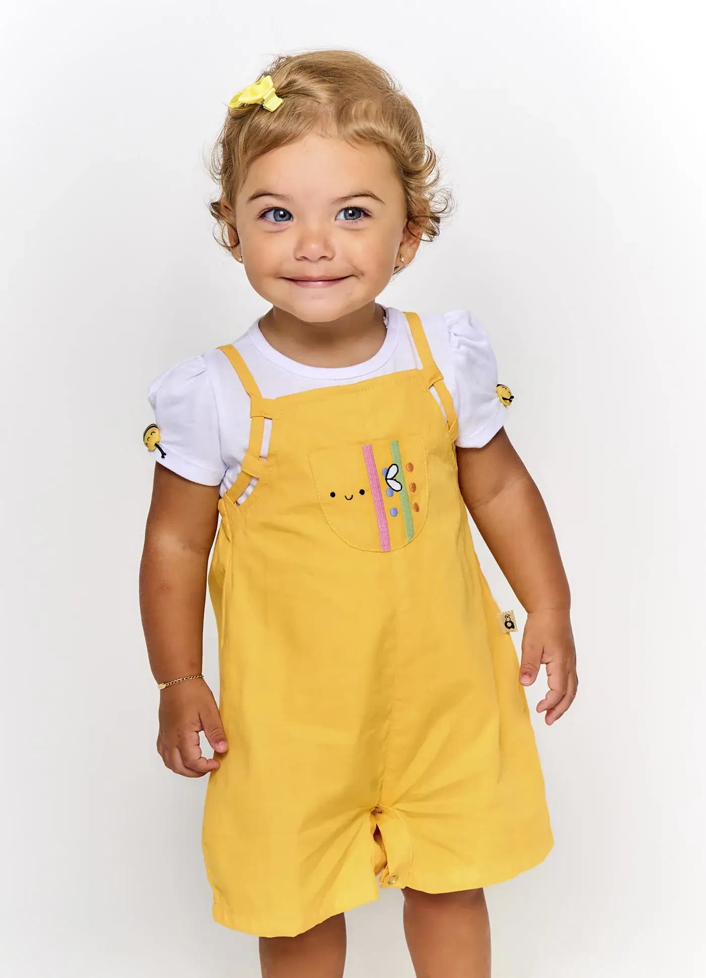 MACAQUINHO ABELHINHAS AMARELO 3-6 M