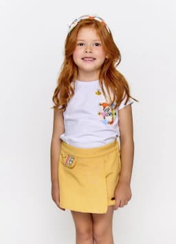 Miniatura SHORT-SAIA ABELHINHAS AMARELO  1