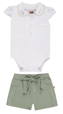 Miniatura BODY C / SHORTS SUEDINE FEMININO / VERDE / P 2
