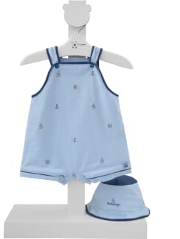 Miniatura MACACAO CURTO SEM MANGA ACONCHEGO C/ CHAPEU / AZUL / 1