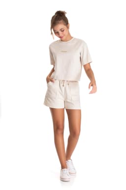 Miniatura CONJ. CROPPED MEIA MALHA E SHORT MOLETOM SEM FELPA 1