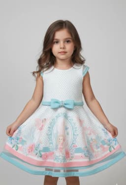 Miniatura VESTIDO PETIT CHERRIE ESTAMPADO EM MALHA CREPE 1