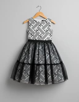 Miniatura VESTIDO EM TECIDO ACETINADO COM SAIA EM TULE 2