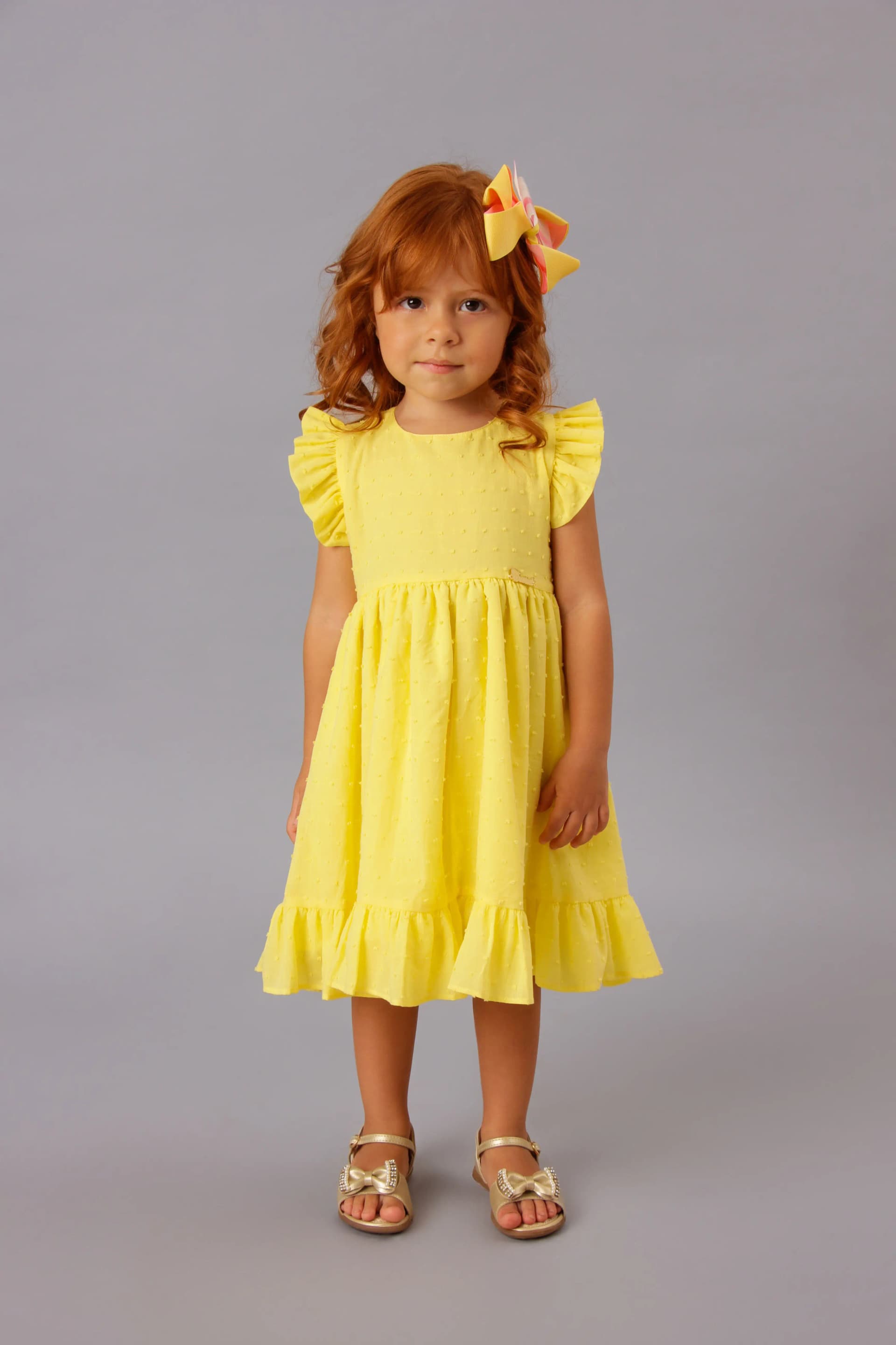 VESTIDO FESTA CATTAI MA 1 A 20 AMARELO F257IN