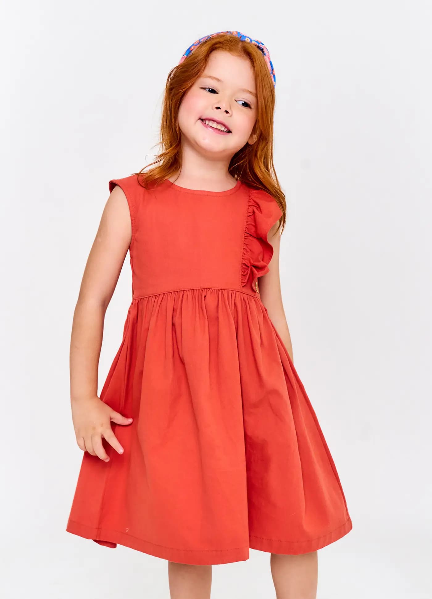 VESTIDO ALPHABETO LARANJA FORTE