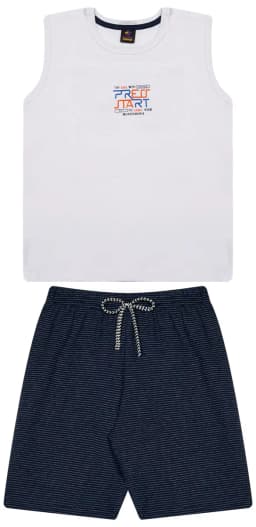 Miniatura CJ.INF REGATA M/M C/ REF. E BERM MOLETINHO LISTRADO E CORDÃO / SORTIDA / 0 2