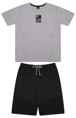 Miniatura CJ.JUV CAMISETA M/M C/ REF. E BERM. MOLETINHO C/ RECORTE MOL. TEXTURIZADO E CORDÃO / SORTIDA / 0 2