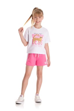 Miniatura CONJ. BLUSA OVERSIZED MEIA MALHA E SHORT MOLETOM SEM FELPA 1