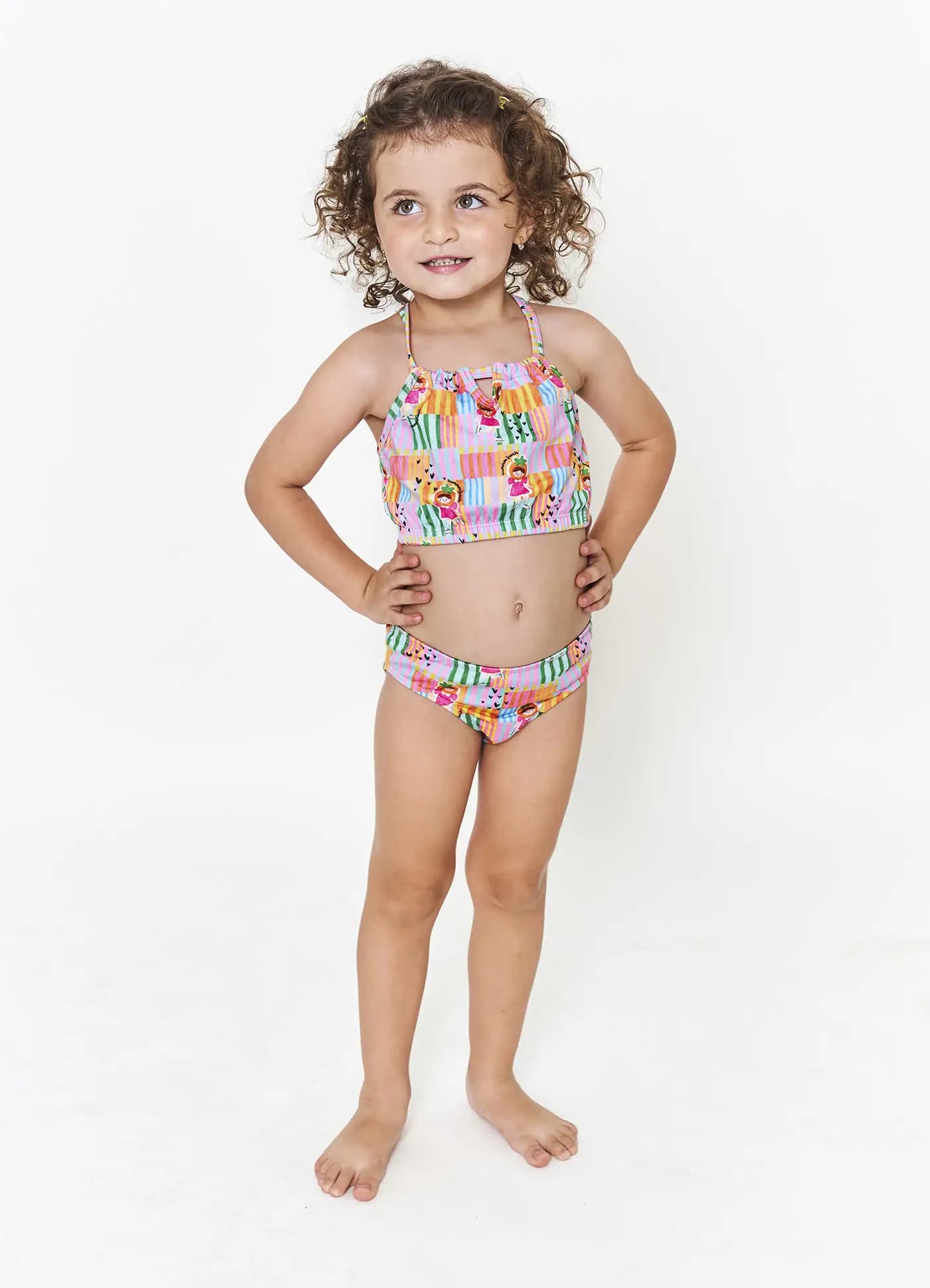 BIQUINI SUMMER FRESH ROSA E VERDE M