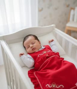 Miniatura KIT MATERNIDADE COM MANTA E MACACAO ACONCHEGO VERAO / VERMELHO 1