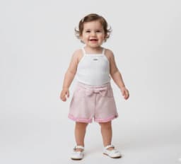 Miniatura SHORTS ACONCHEGO MOLETINHO FEMININO / ROSA BOTONE 1