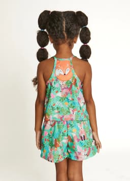 Miniatura CONJ BATA E SHORT ALPHABETO  ESTAMPADO COM TONS VERDE 2