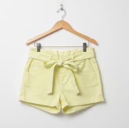 Miniatura SHORT EM BRIM FEMININO  AMARELO LIMA 1