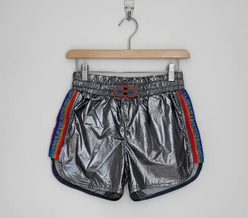 SHORT BORBOBOLA CHUMBO PRATEADO